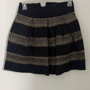 Ginger G Black and Gold Mini Skirt